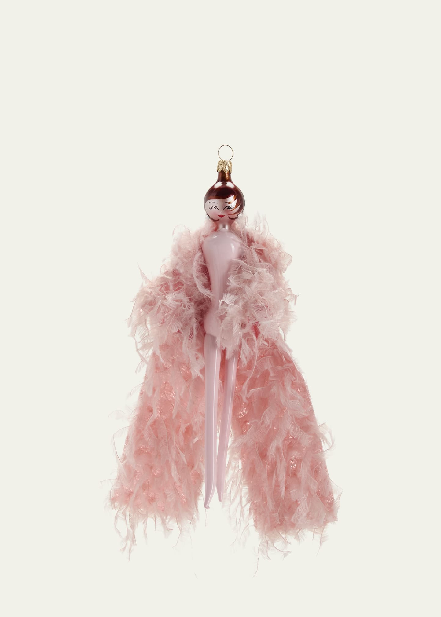 De Carlini Lady In Pink Cape Christmas Ornament | Bergdorf Goodman