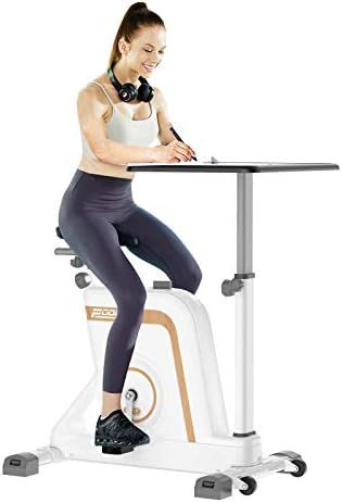 Pooboo Exercise Bike Desk Cycle Standing Desk Bike, 8 Magnetic Resistance, Height Adjustable, Super  | Amazon (US)