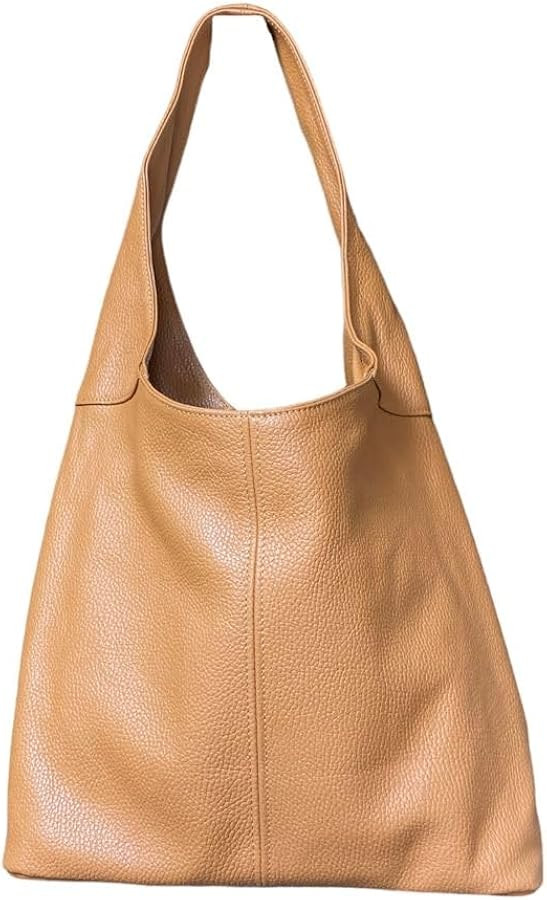 LaGaksta Hobo Pebbled Italian Leather Shoulder Bag – Casual Travel Tote Bag Purse | Amazon (US)