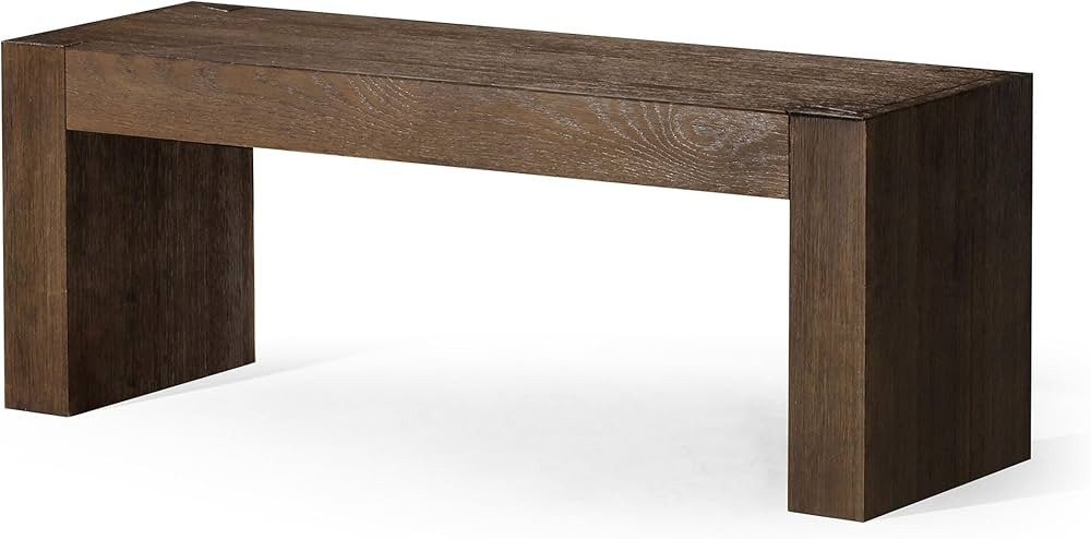 Maven Lane Zeno Contemporary Wooden Backless Bench Seating for Modern Dining, Kitchen Table, Entr... | Amazon (US)