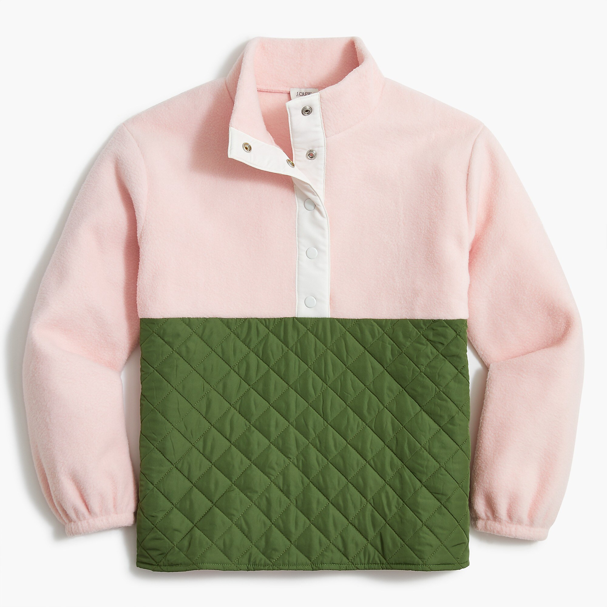 Quilted sherpa half-zip | J.Crew Factory