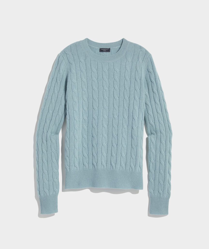 Cashmere Classic Cable Crewneck Sweater | vineyard vines