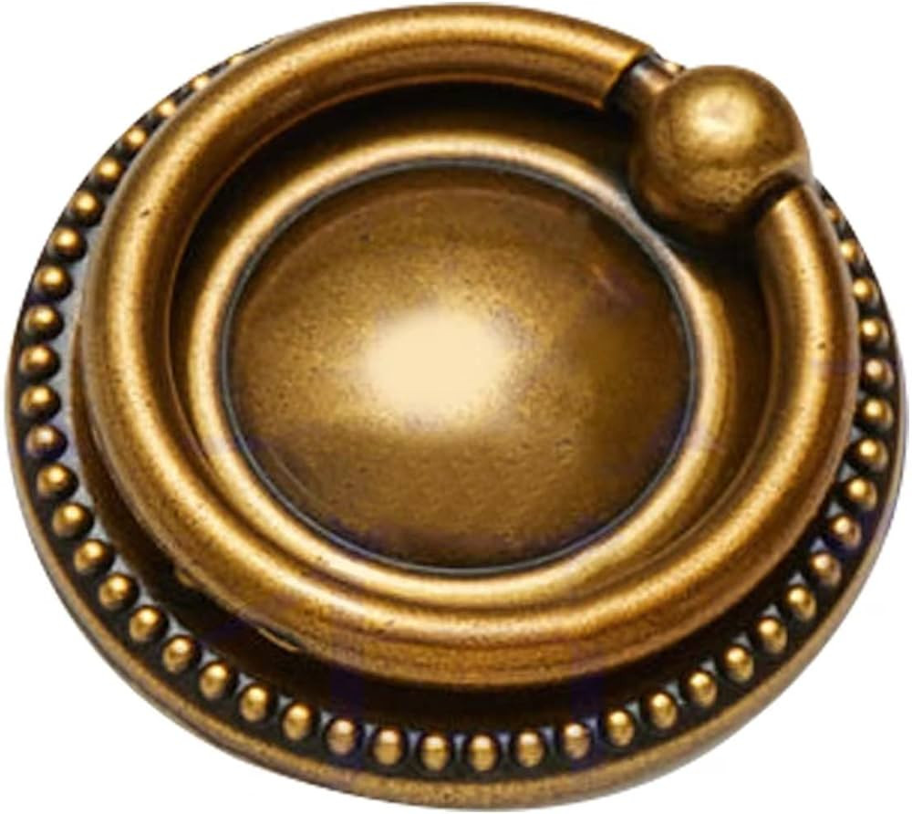 2 Pack Ring pulls,2" Antique Ring Drawer pulls,Ring Cabinet Cupboard pulls with Round Plate,Drawe... | Amazon (US)