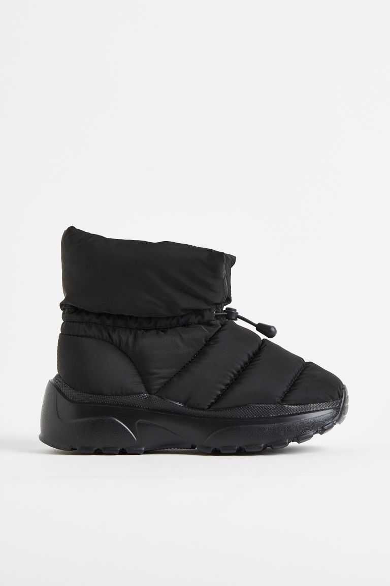 H & M - Padded Sneaker-style Boots - Black | H&M (US + CA)