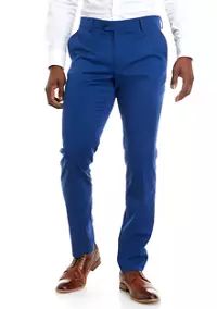 Perry Ellis® Men's Bright Blue Stretch Twill Notch Pants | Belk
