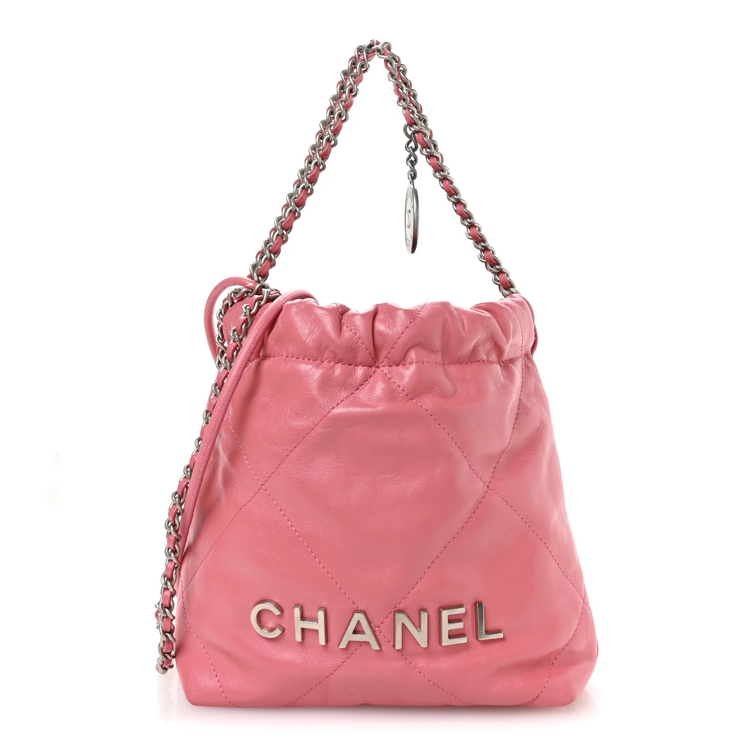 Shiny Calfskin Quilted Mini Chanel 22 Pink | FASHIONPHILE (US)