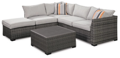 Cherry Point Nuvella Outdoor 4 Piece Sectional Set | Ashley Homestore
