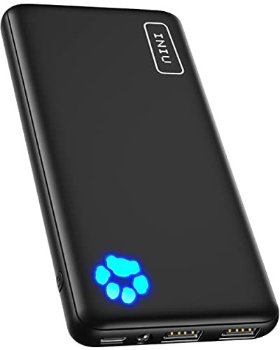 INIU Portable Charger, Slimmest 10000mAh 5V/3A Power Bank, USB C in&out High-Speed Charging Batte... | Amazon (US)