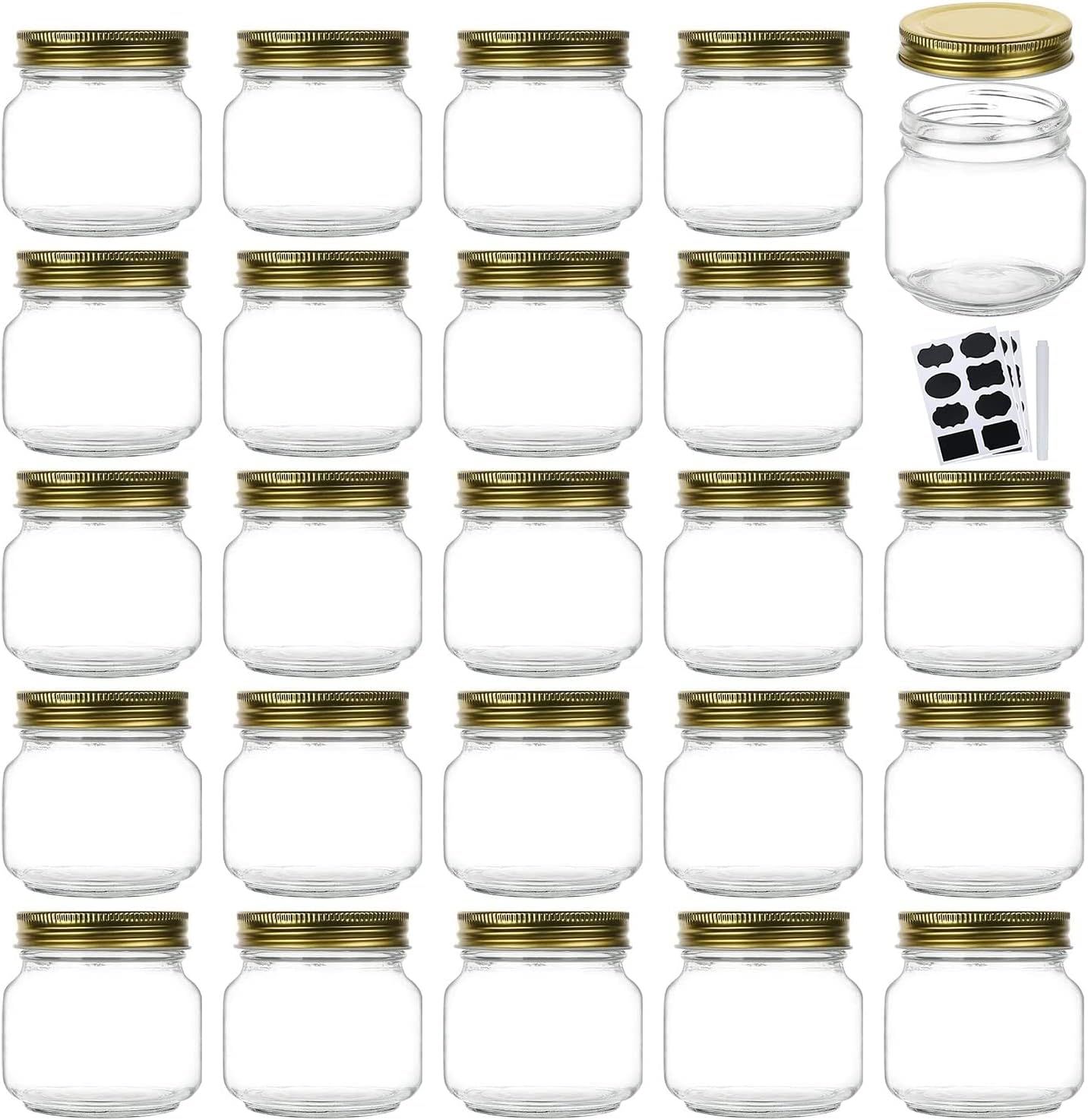 Encheng 8 oz Glass Jars With Lids,Ball Regular Mouth Mason Jars For Storage,Canning Jars For Cavi... | Amazon (US)