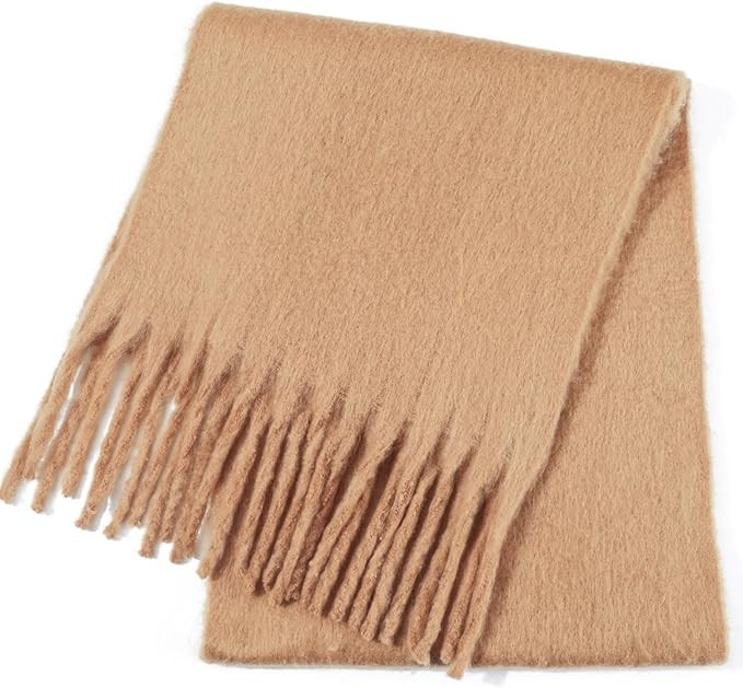 SUNDSGT Big Scarf Coloured Oversized Tassel Soft Fall Winter Thick Scarf Warm Shawl Women | Amazon (US)