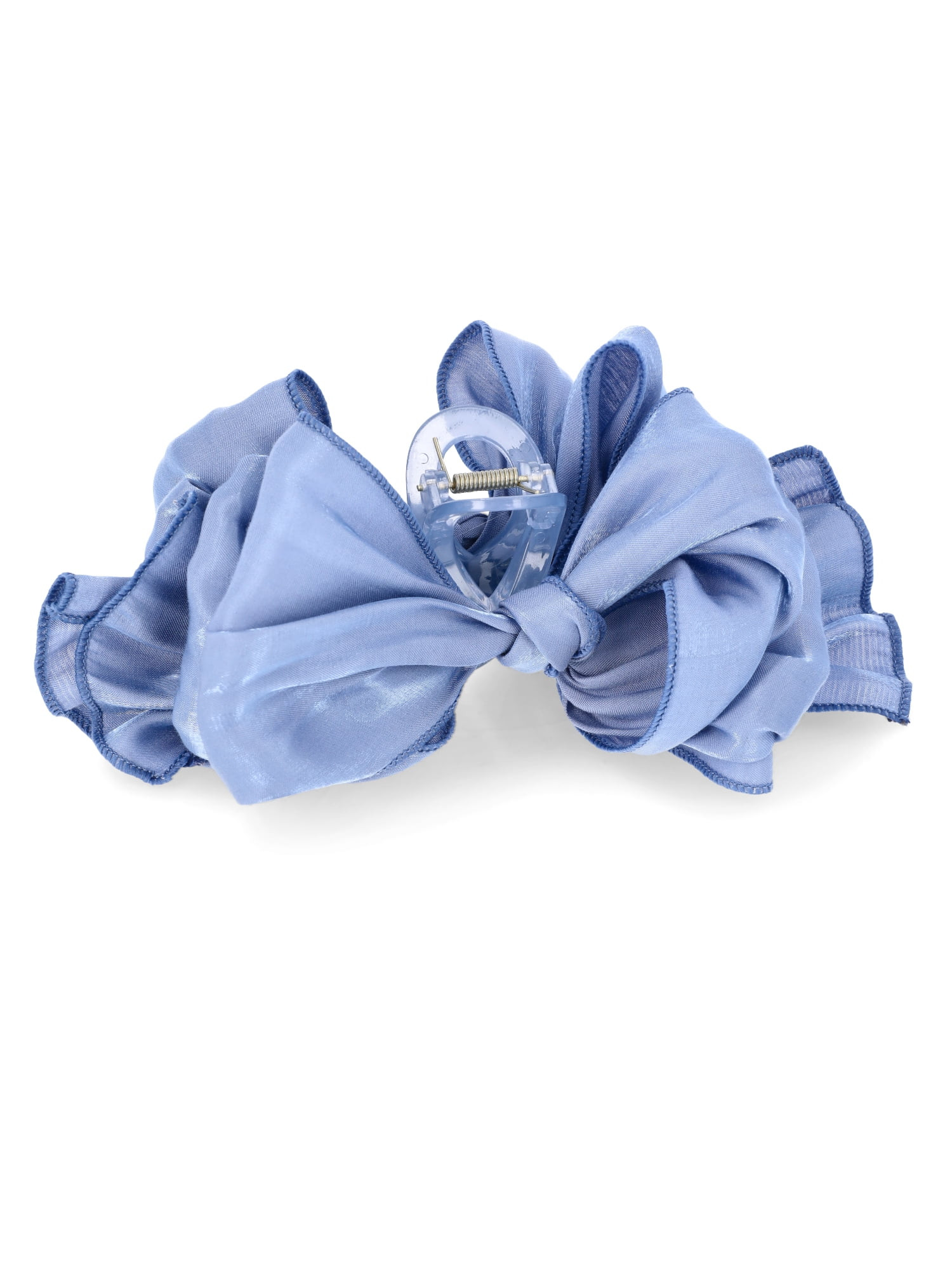 Time and Tru Fabric Bow Claw Clip, Blue | Walmart (US)