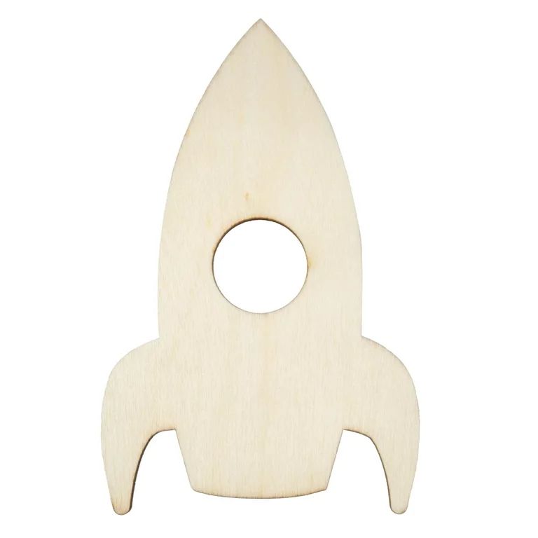 Hello Hobby Wood Rocket Shape, Ready-to-Decorate Die-Cut Shape, 2.5” x 4”, 0.03 lbs | Walmart (US)