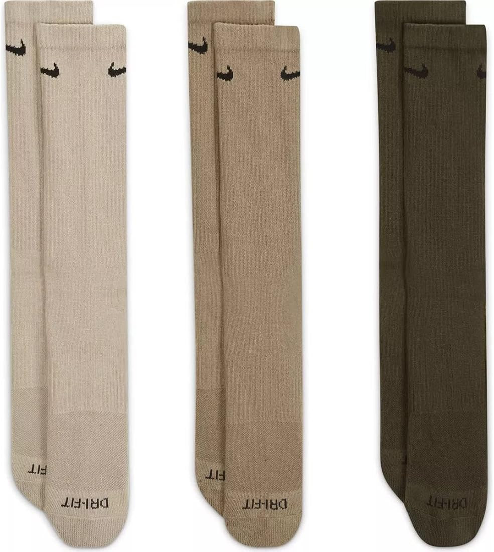 Nike Men`s Everyday Plus Cushioned Training Crew Socks 3 Pack | Amazon (US)