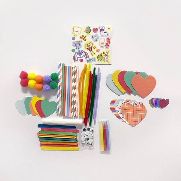 Craft Valentine&#39;s Day Kids Bucket Various Brights - Spritz&#8482; | Target