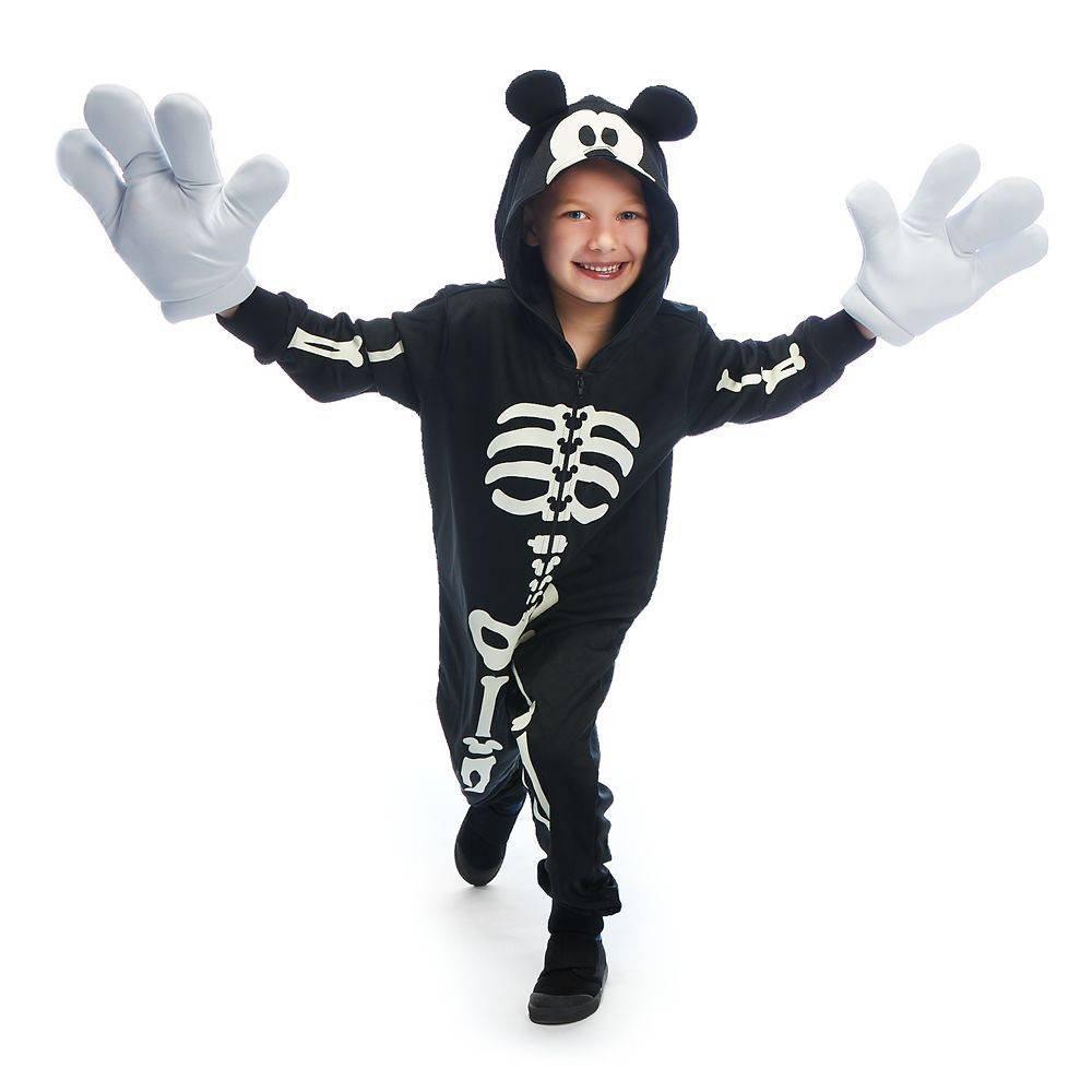 Mickey Mouse Glow-in-the-Dark Skeleton Costume for Kids | Disney Store