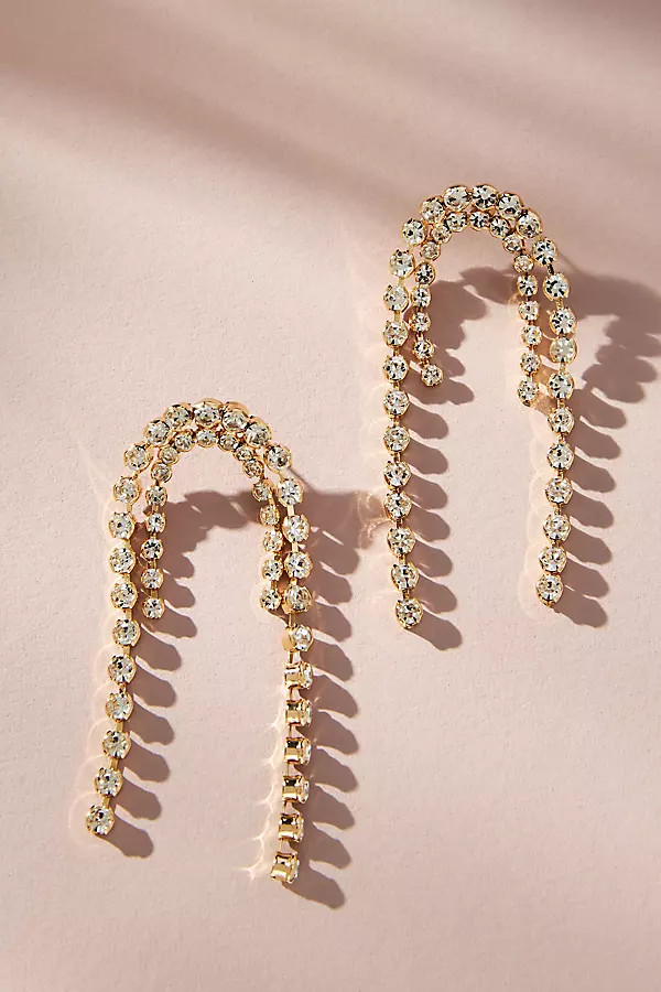 Crystal U-Drop Earrings | Anthropologie (US)