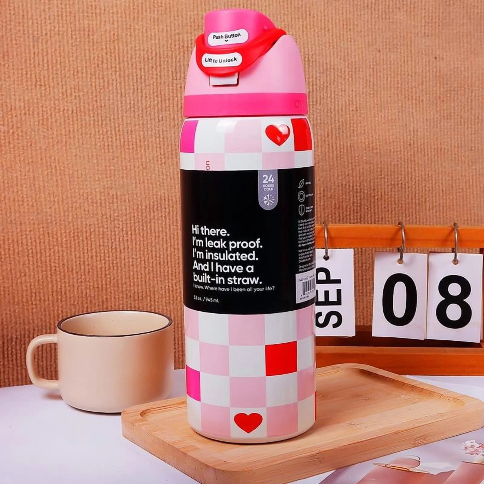 24oz/32oz Limited Edition Bottles Insulated Stainless Steel Water Bottle Picnic Prep Tulip Bouque... | Walmart (US)