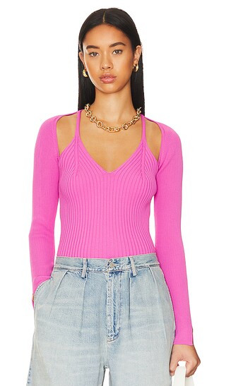 Estefania Sweater in Hot Pink | Revolve Clothing (Global)