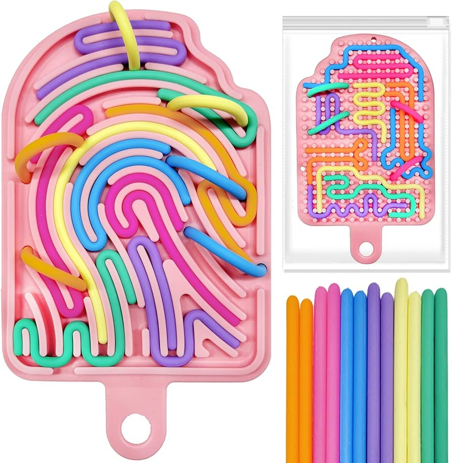 Silicone Sensory Activity Board, Double-Side Fidget Toy for Anxiety, Stress, ADHD, Autism and Cal... | Amazon (US)