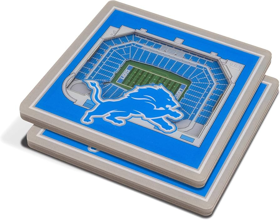 YouTheFan NFL Detroit Lions 3D StadiumView Coasters - Ford Field | Amazon (US)