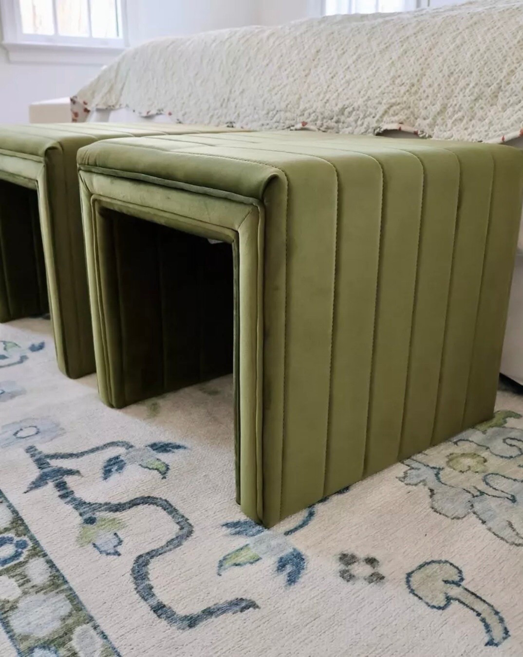 Still so obsessed with these green ottomans we grabbed for the end of the bed! 

#LTKFindsUnder100 #LTKHome #LTKSeasonal