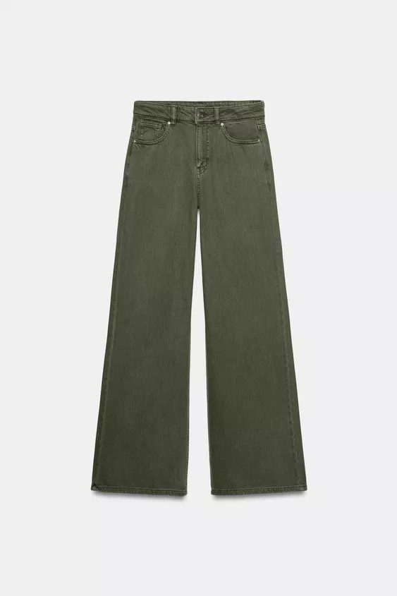 Z1975 HIGH-WAISTED FLUID WIDE LEG JEANS | Zara US