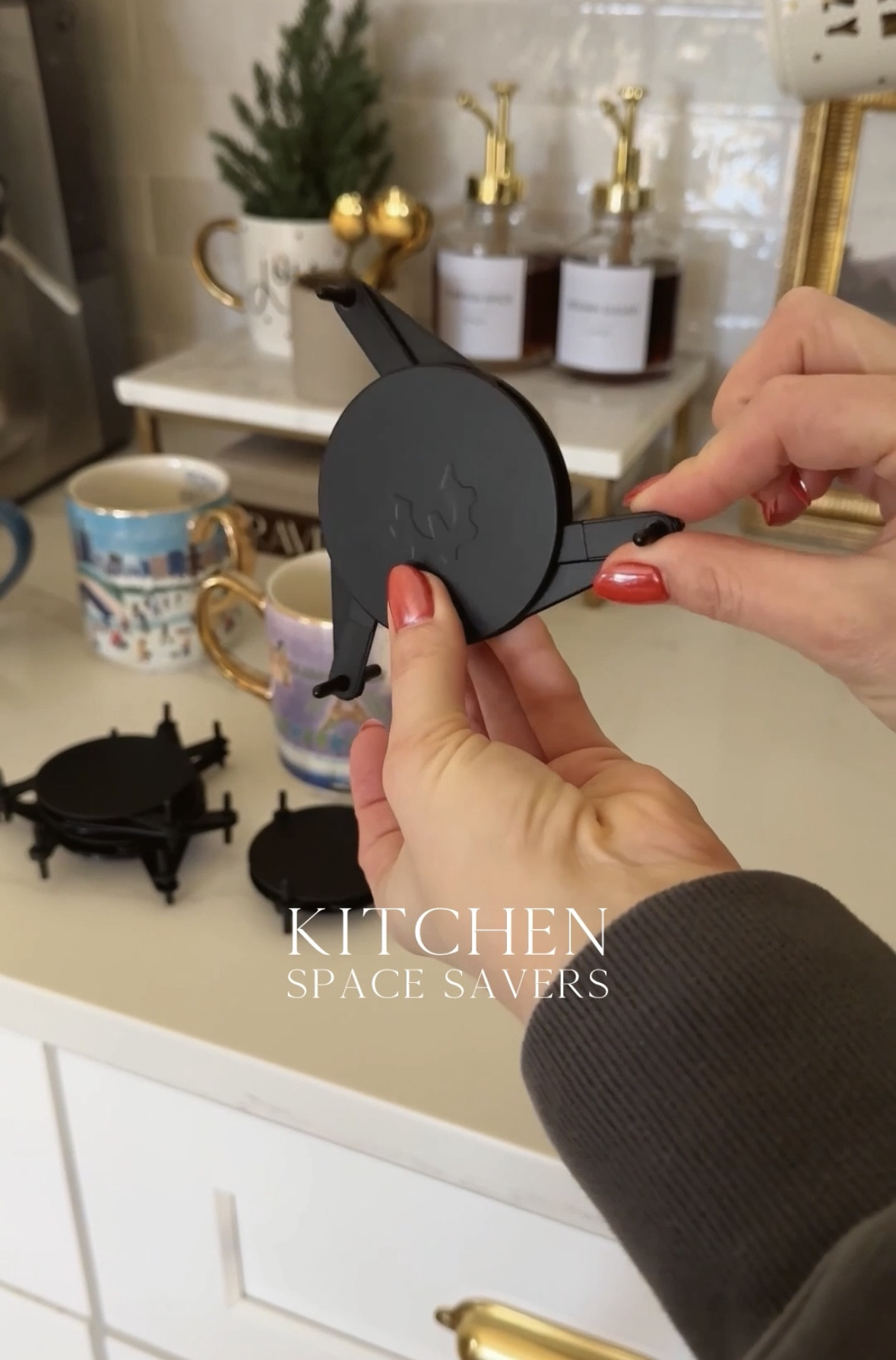 ELYPRO Coffee Mug Organizers and Storage, Kitchen Cabinet Shelf Organizer - Cupboard and Pantry O... | Amazon (US)