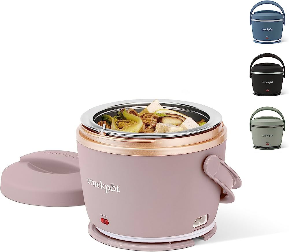 Crock-Pot Electric Lunch Box, Portable Food Warmer for Travel, Car, On-the-Go, 20-Ounce, Blush Pi... | Amazon (US)