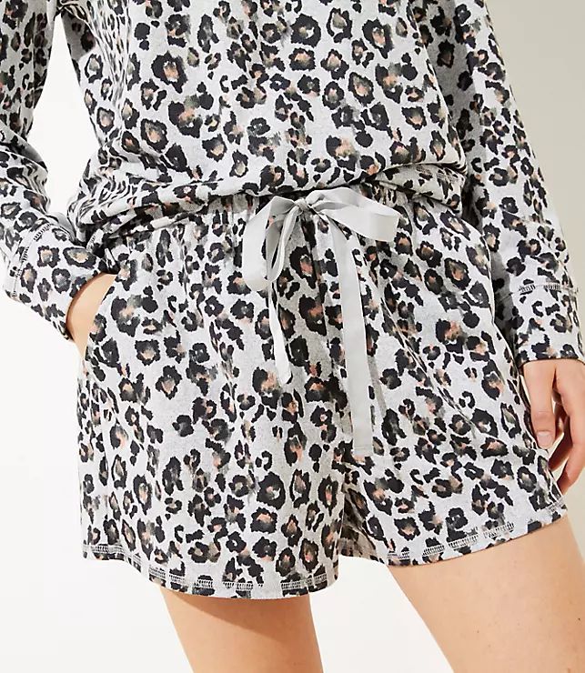 Leopard Print Pajama Shorts | LOFT | LOFT
