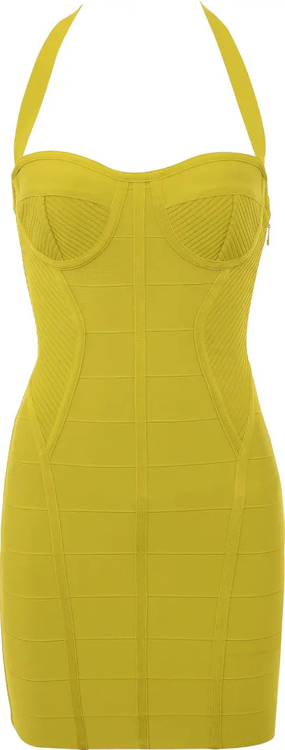 The Sculpt Halter Neck Bandage Minidress | Nordstrom