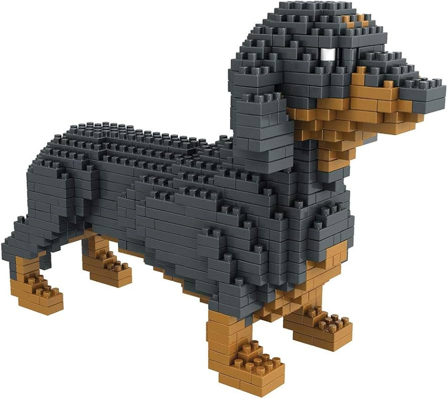 Bits and Pieces - Dachshund 3-D Block Puzzle - Dog Breed Building Blocks - 898 Piece Construction... | Amazon (US)