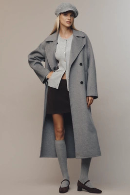By Anthropologie Double-Faced Wool Blend Coat | Anthropologie (US)