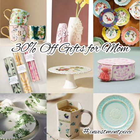 From sweet, personal mugs to chic dinner plates, serving dishes, candles and a jewelry box- get 30% off gifts for mom that she will love for a limited time @anthropologie #investmentpiece 

#LTKfindsunder50 #LTKGiftGuide #LTKhome