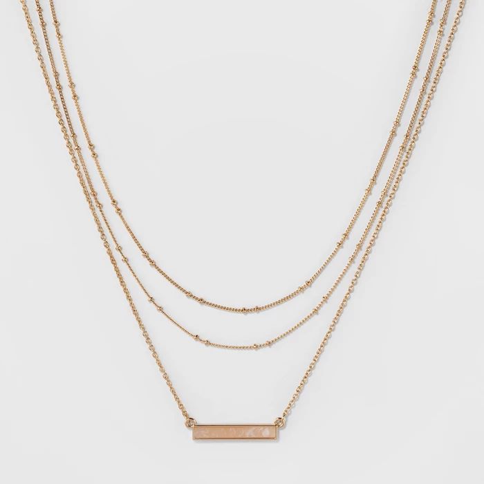 SUGARFIX by BaubleBar Layered Necklace with Bar - Gold | Target