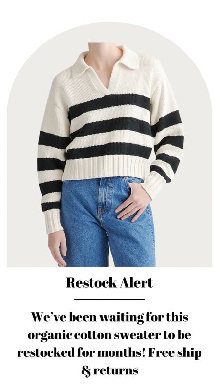 Organic cotton polo sweater restocked! Free ship & returns too 


#LTKSeasonal #LTKstyletip