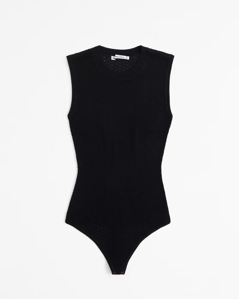 Pointelle Crew Bodysuit | Abercrombie & Fitch (US)