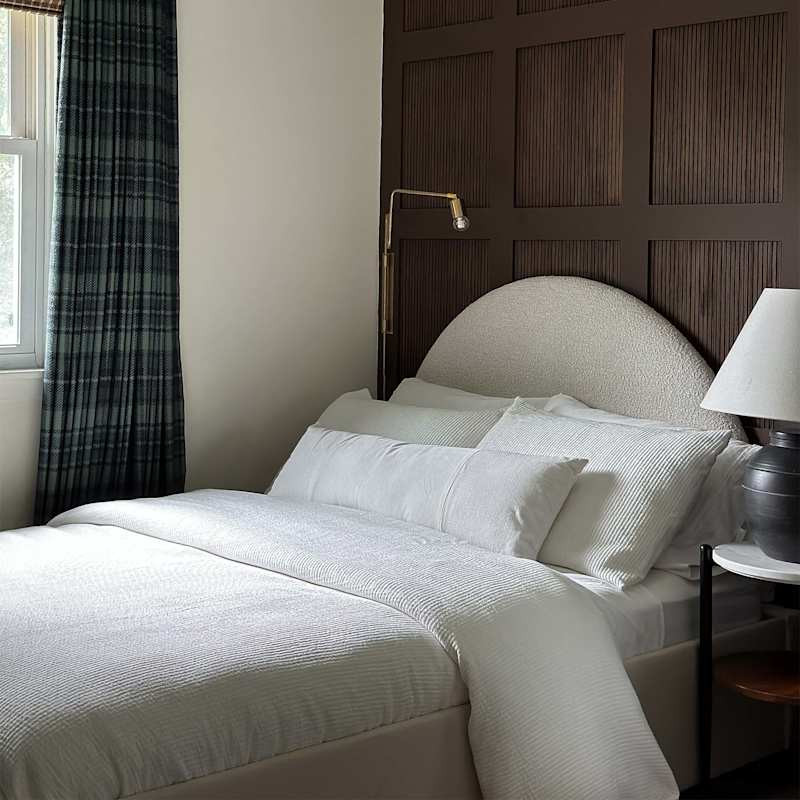 3-Piece White Cotton Dash Matelasse Duvet Set, Full/Queen | At Home