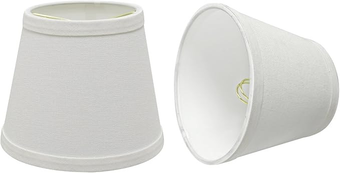 Aspen Creative 32862-2 Small Hardback Empire Shape Chandelier Clip-On Lamp Shade Set (2 Pack), Tr... | Amazon (US)