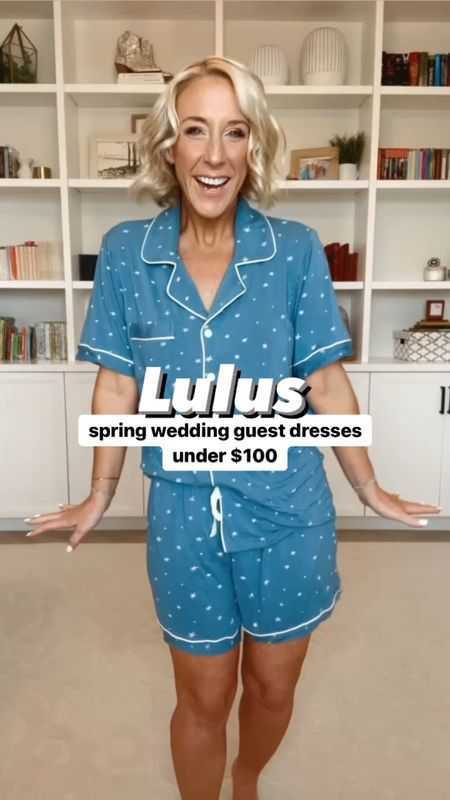 Lulus’ wedding guest dresses under $100!
1. Pink floral halter - size small. Zipper up the back with adjustable straps.
2. Blue floral bustier dress - size medium (should have down a small!). Zipper up the back with adjustable straps, defined bustier, and pleats.
All accessories are from Lulus as well.
* pjs are a small from Amazon. 

#LTKwedding #LTKVideo #LTKfindsunder100