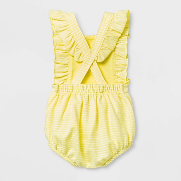 Baby Girls' Textured Knit Romper - Cat & Jack™ Yellow | Target