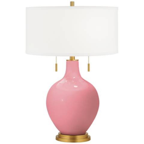 Haute Pink Toby Brass Accents Table Lamp - #95T23 | Lamps Plus | Lamps Plus
