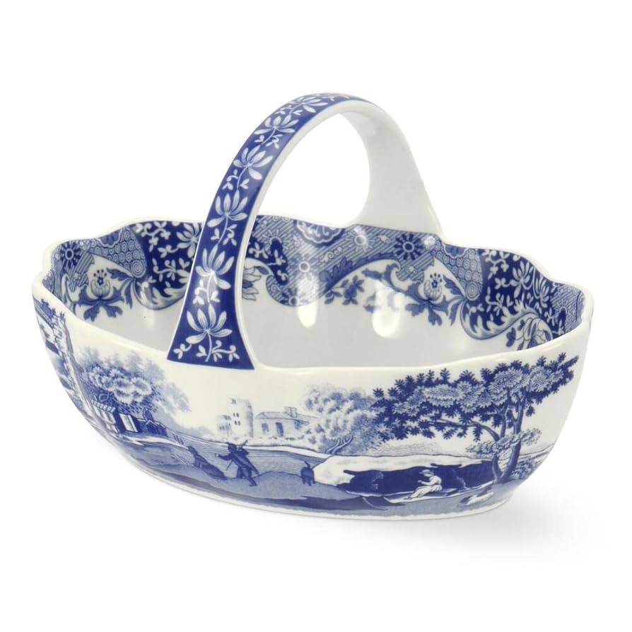 Portmeirion Spode Blue Italian Handled Basket, Fruit Bowl, Centerpiece for Potpourri, Home Décor... | Amazon (US)