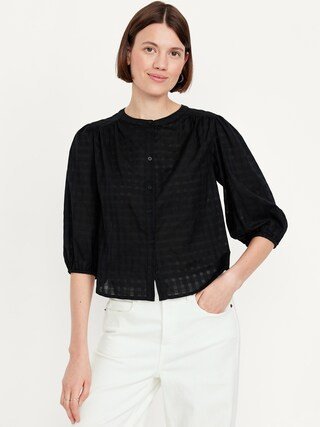 Button-Down Lightweight Dobby Shirt | Old Navy (US)