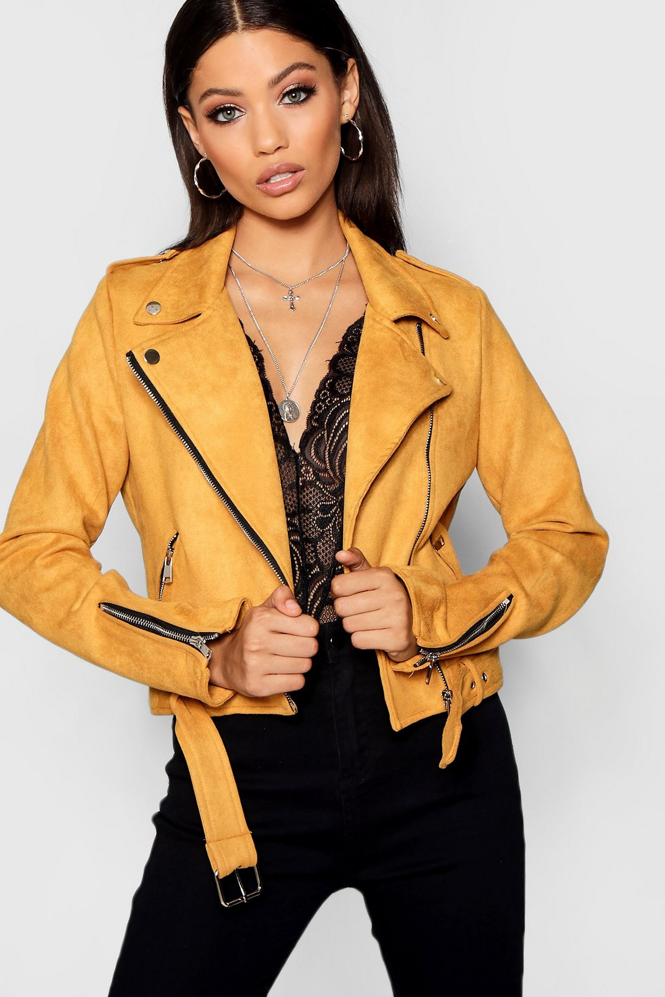 Premium Faux Suede Moto Jacket | Boohoo.com (US & CA)