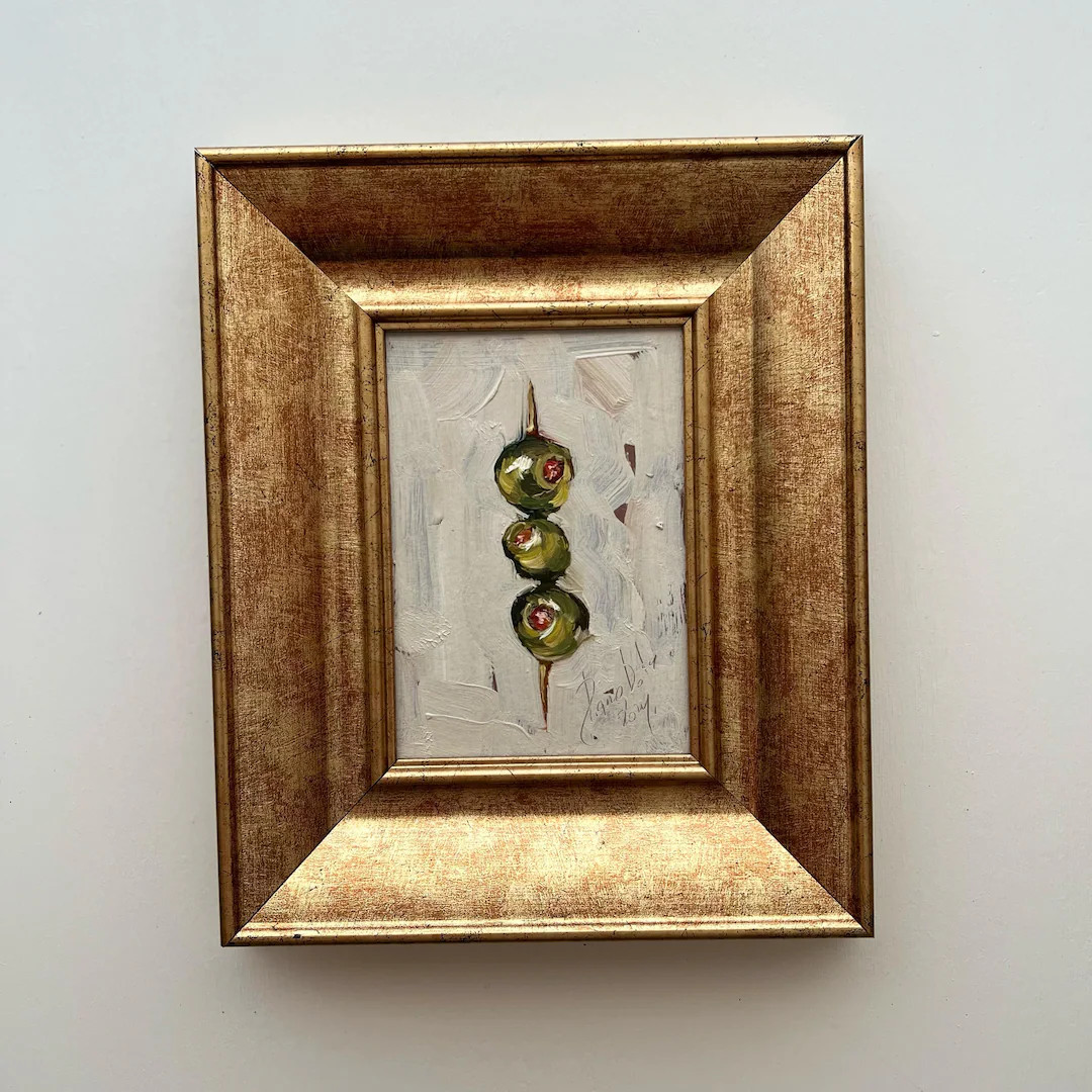 Olives Painting Home Wall Art Olives Impasto Semi Abstract Fine Artwork Oil Painting Kitchen Stil... | Etsy (US)