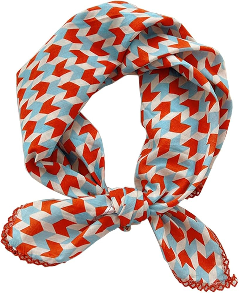 Large Cotton Bandana Headband, Head Wrap, Protective Coverage, Hair Neck Scarf for Women 28 x 28 ... | Amazon (US)