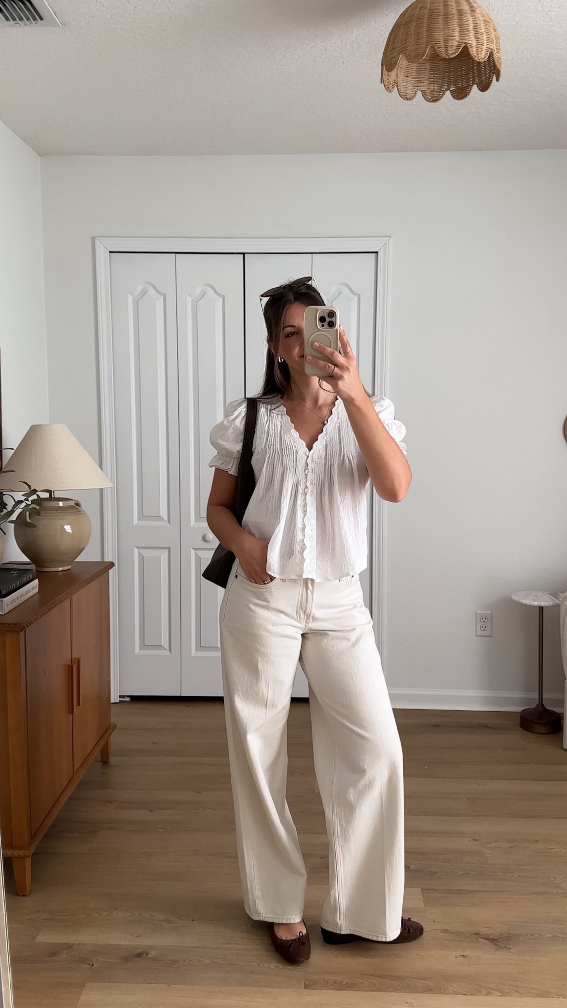 Early spring ootd for lunch & shopping 🤍 wearing 25 regular jeans and small top 

#LTKSeasonal #LTKootd