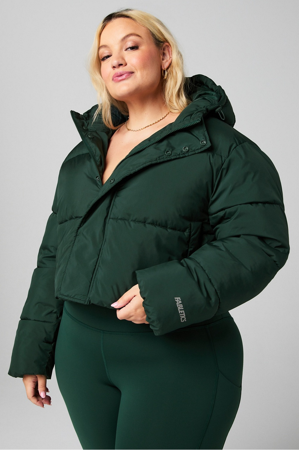 Essential Cropped Hooded Puffer | Fabletics - North America