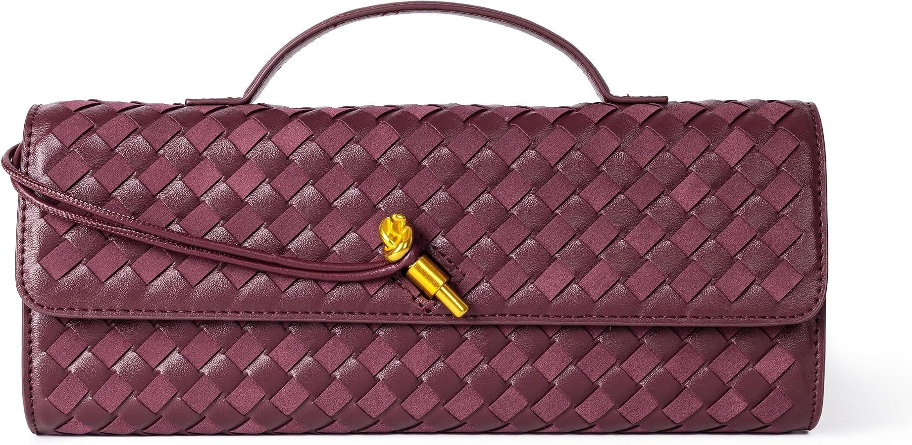 Joryin Woven Purse for Women Evening Clutch Woven Leather & Suede Handbags Crossbody Bag Suede Pu... | Amazon (US)
