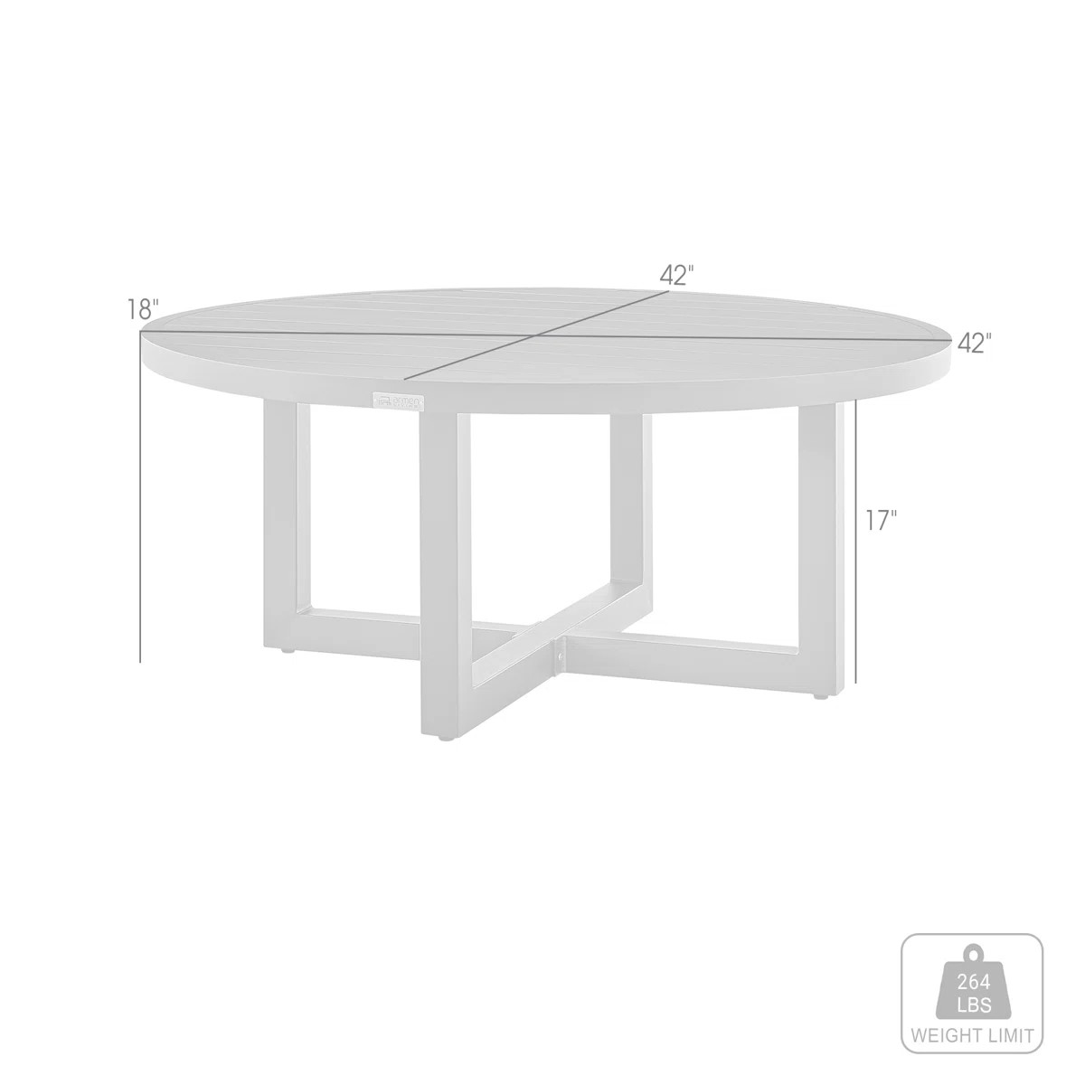 Chaker Round Metal Outdoor Coffee Table , 42'' in. W 42'' in. D | Wayfair North America